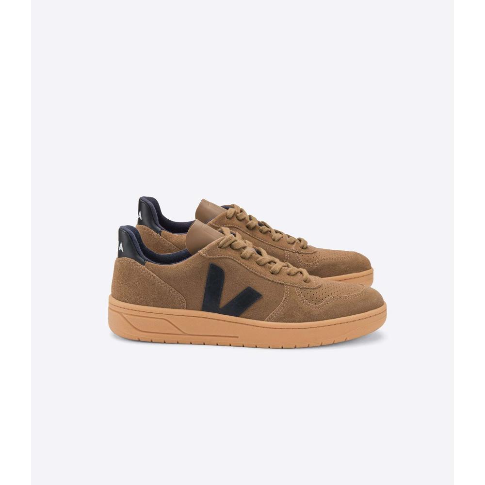 Brown Women\'s Veja V-10 SUEDE Sneakers | AU 636QMA